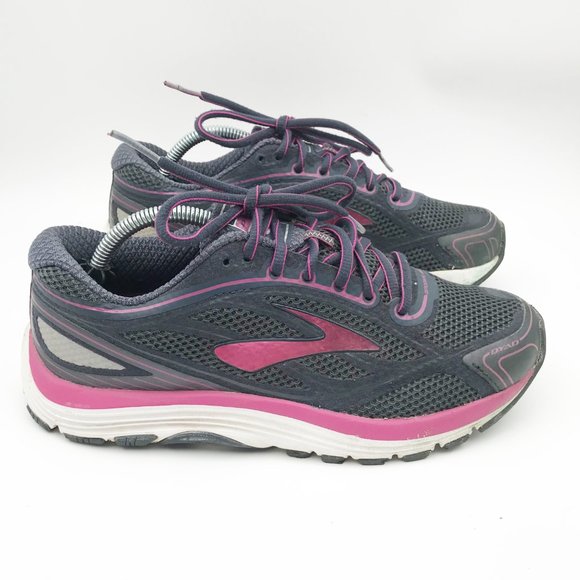 BROOKS Dyad Purple Gray Athletic Running Gym Sneakers Shoes Womens 7 - Picture 3 of 13
